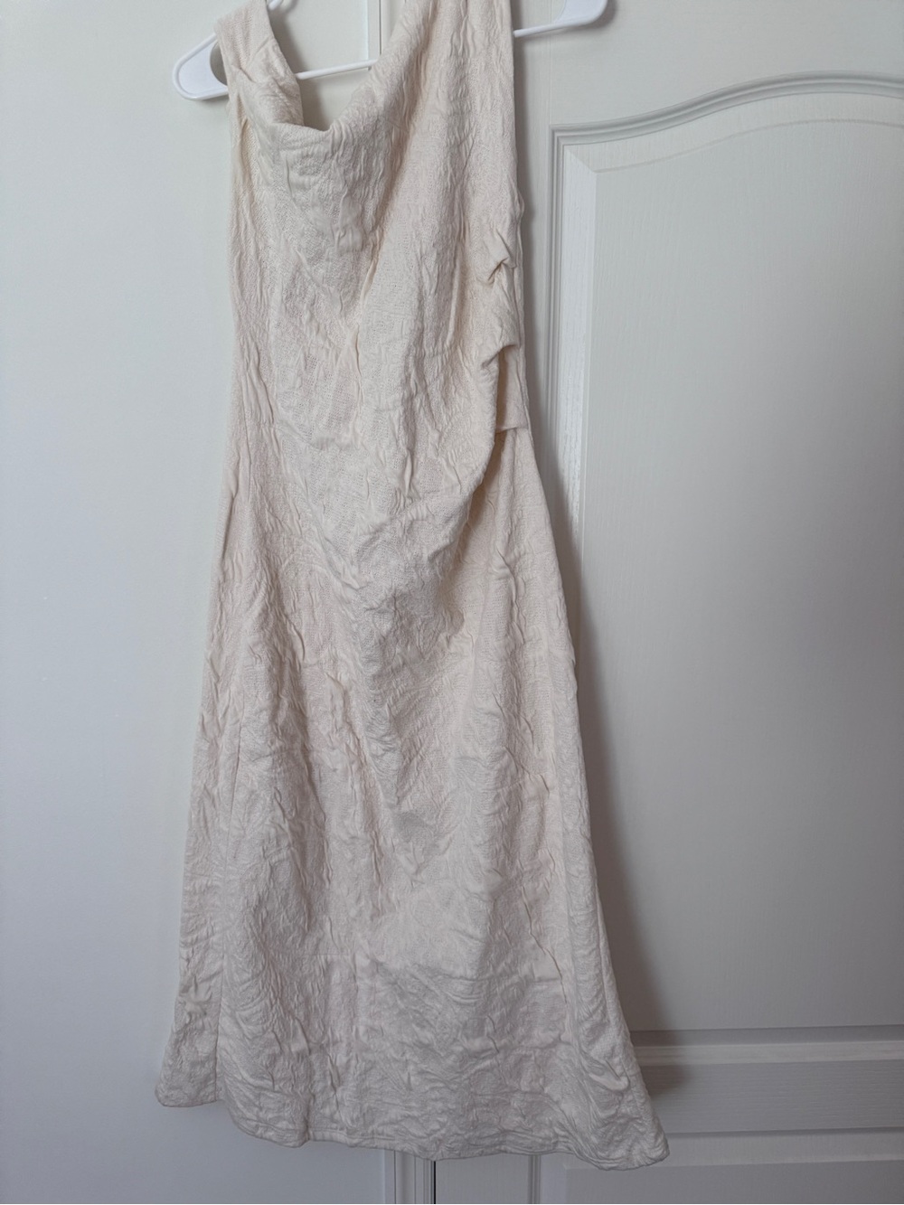 Zara Cream Sleeveless Maxi Dress with Draped Back